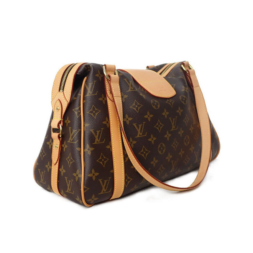 Louis Vuitton Brown Shoulder Bag Stresa Leather Monogram